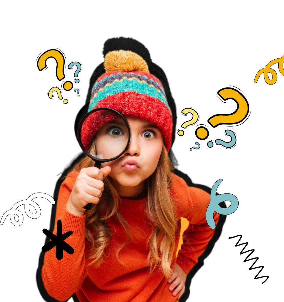 Imagen de banner en la home de la niña con la lupa